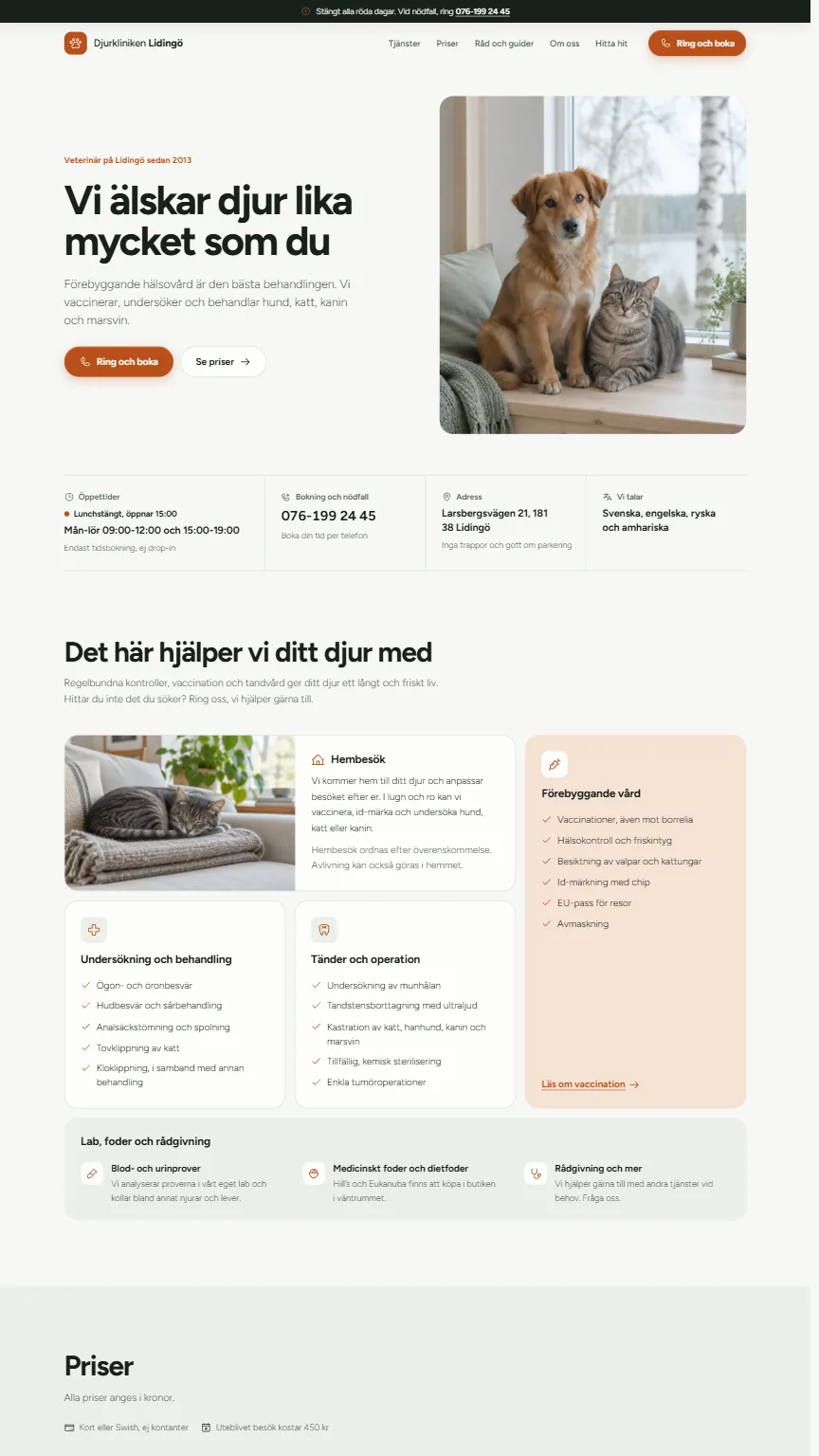 Förhandsvisning av Djurkliniken Lidingö